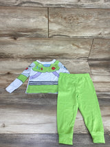 Disney Toy Story 2pc Buzz Lightyear Pajama Set White sz 2T