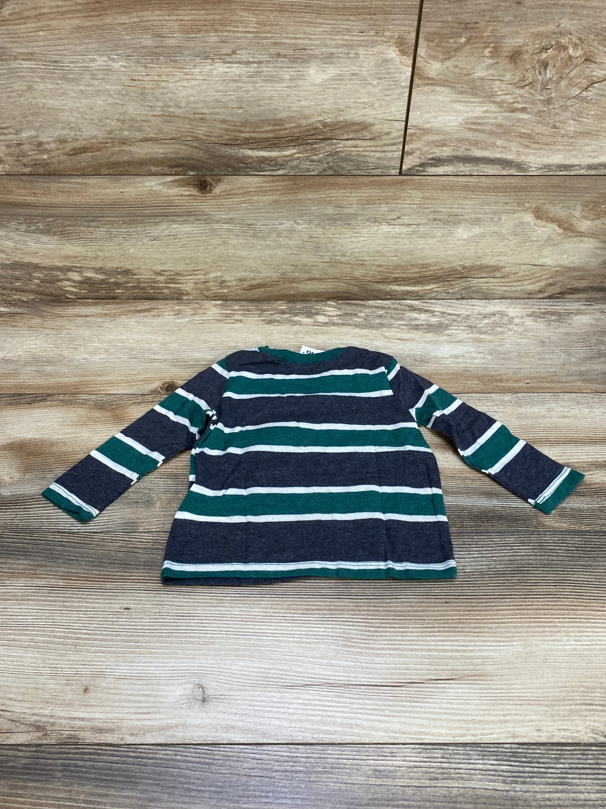 NEW Old Navy Striped Shirt Grey/Green sz 12-18m