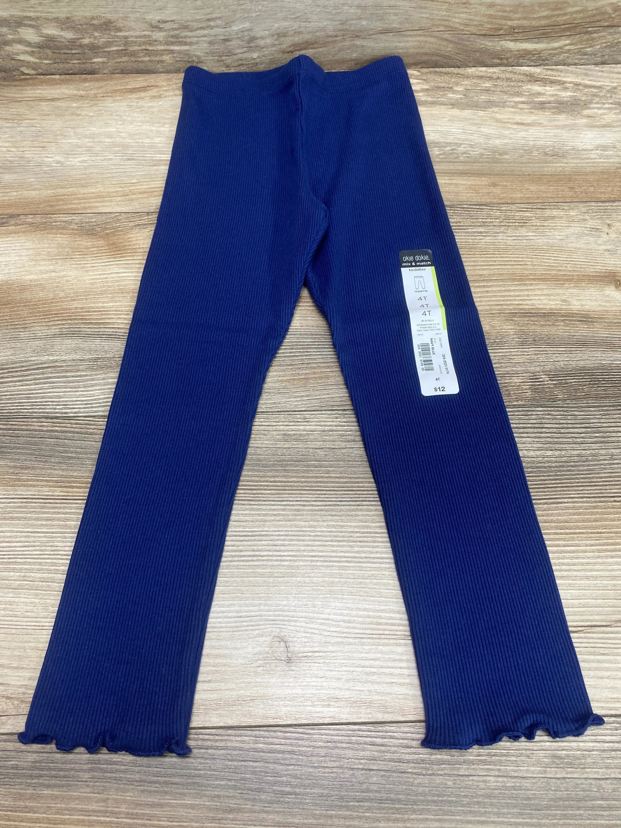 NEW Okie Dokie Ribbed Navy Blue Leggings sz 4T