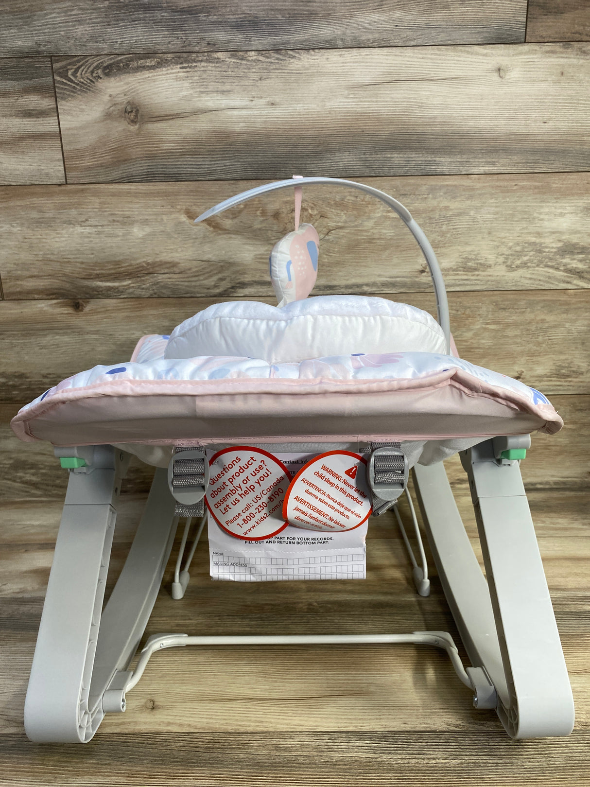 NEW Ingenuity Keep Cozy 3-in-1 Grow with Me Baby Bouncer, Rocker & Toddler Seat Pink Burst