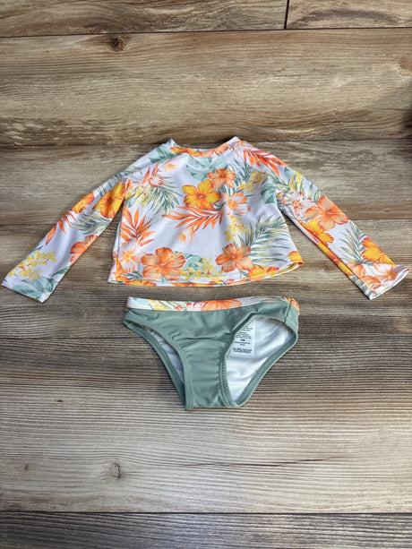 NEW Wonder Nation 2pc Tropical Rashguard Set White sz 18m - Me n Mommy To Be
