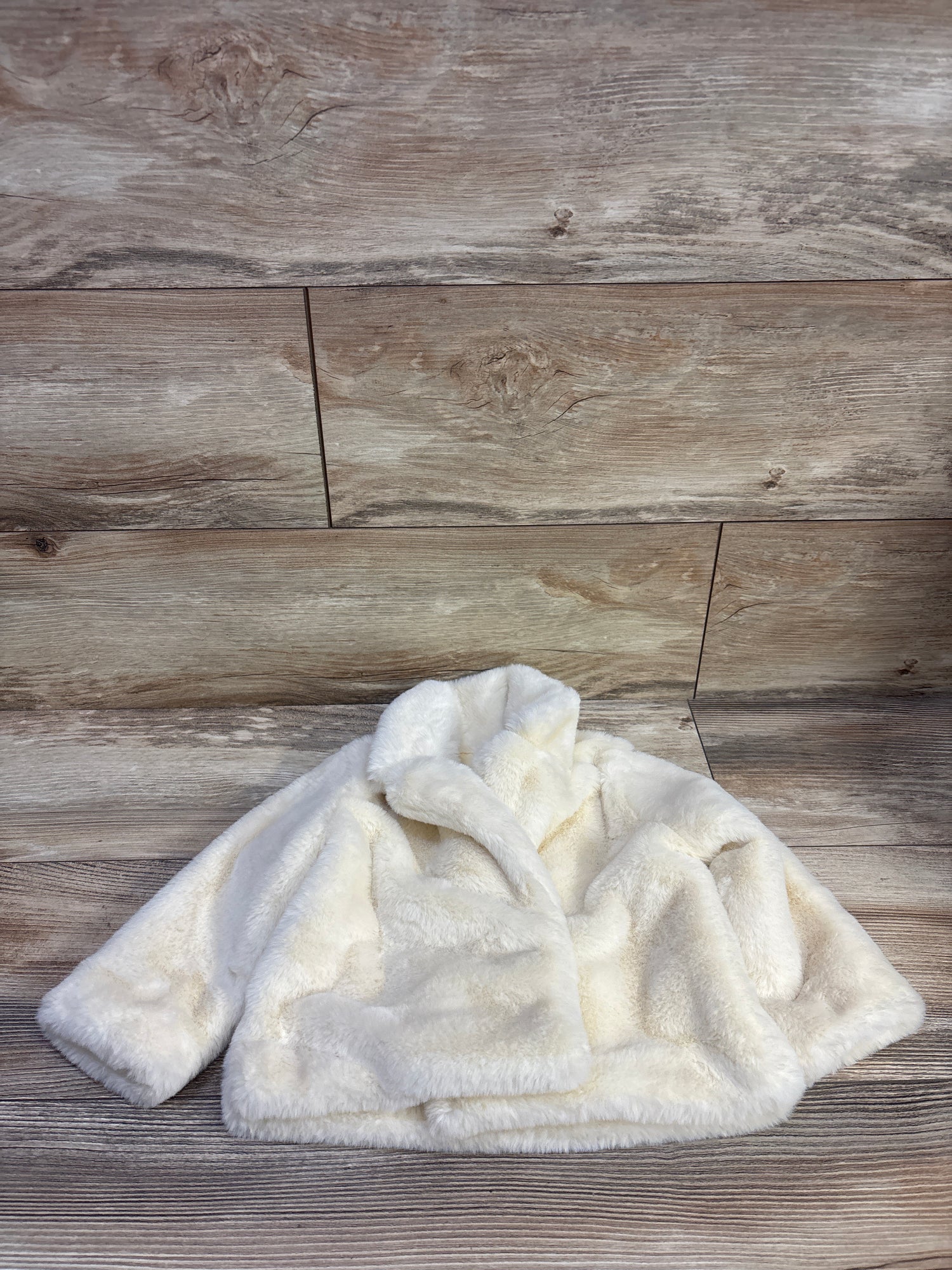 Cat & Jack Faux-Fur Collared Jacket Cream sz 18m