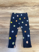 Old Navy Ribbed Smiley Face Leggings navy sz 3-6m