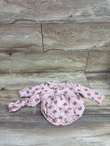 Rabbit + Bear Organic 2pc Gauze Romper & Headband Set Pink sz 6-9m