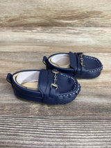 NWOT TongYouYuan PU Leather Loafers Navy sz 3c