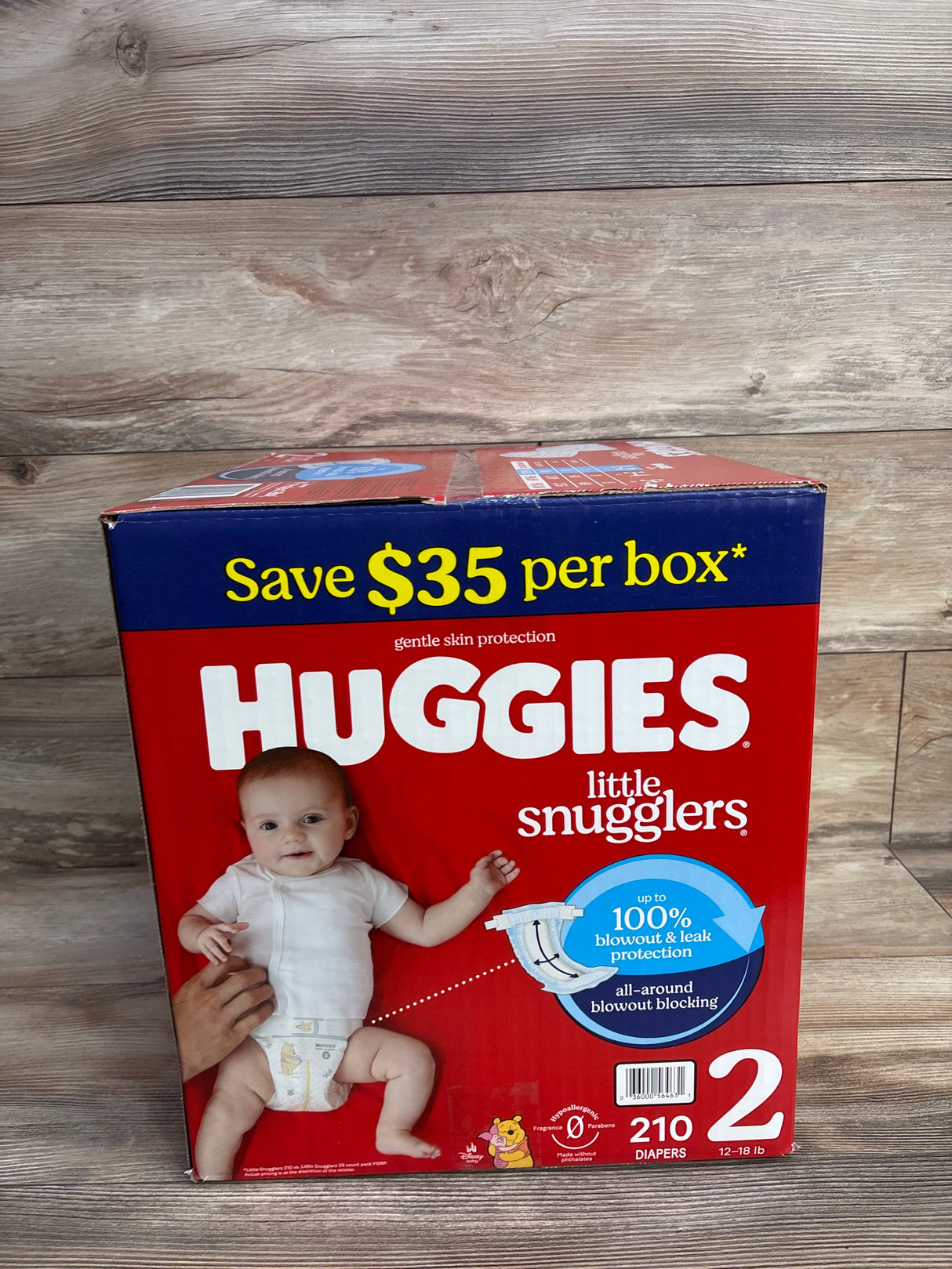 NEW Huggies Little Snugglers Diapers Size 2 210ct.