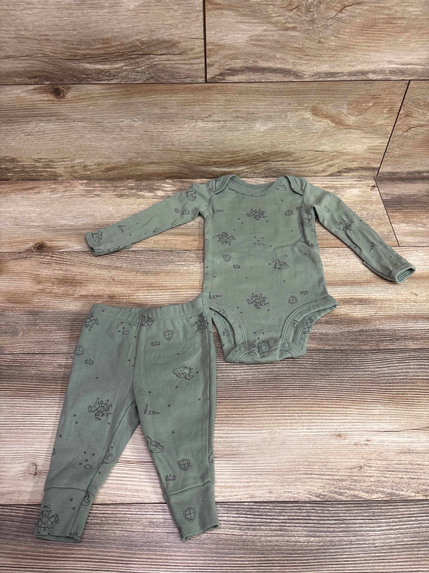 Carter's 2pc Bodysuit & Pants Set Green sz 3m