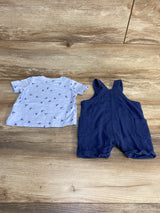 Carter's 2pc Sailboat Shirt & Shortall Blue sz 9m