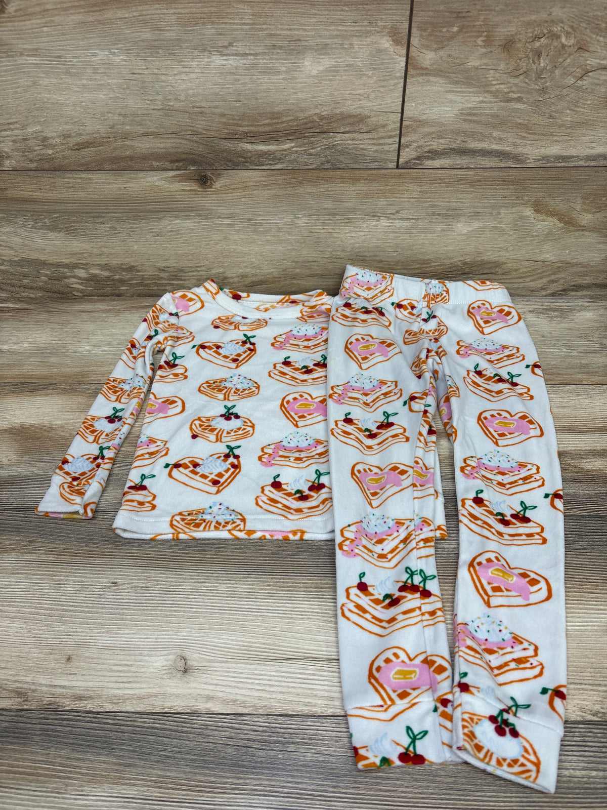 Cat & Jack 2pc Velour Pajama Set White sz 4T