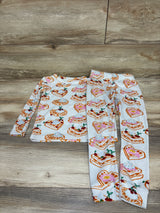 Cat & Jack 2pc Velour Pajama Set White sz 4T