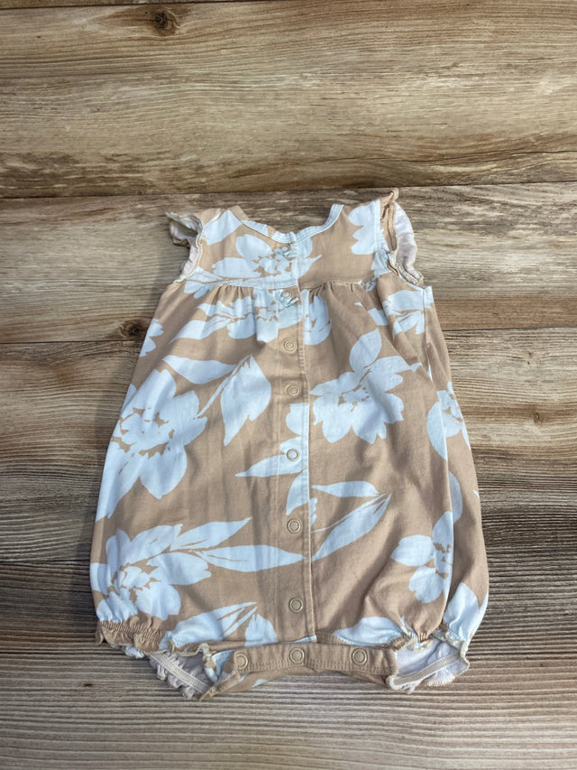 Carter's Floral Shortie Romper Beige sz 18m - Me n Mommy To Be