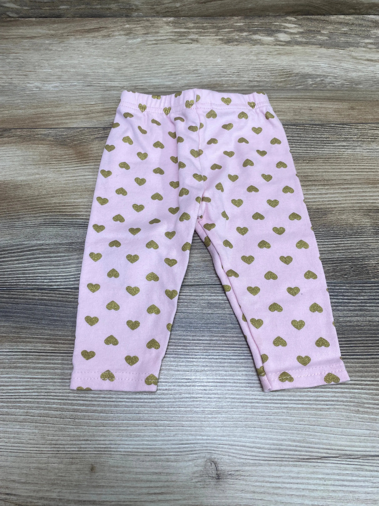 Little Treasure Heart Print Leggings Pink sz 3-6m