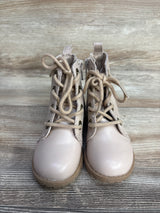 Old Navy Faux-Leather Combat Boots Beige sz 6c