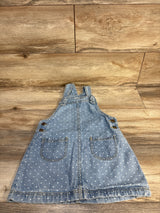 Max Studio Polka Dot Denim Skirtall Blue sz 5T