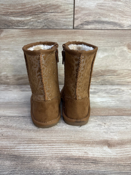 Harper Canyon Leopard Print Fur Boots Brown sz 8c - Me n Mommy To Be