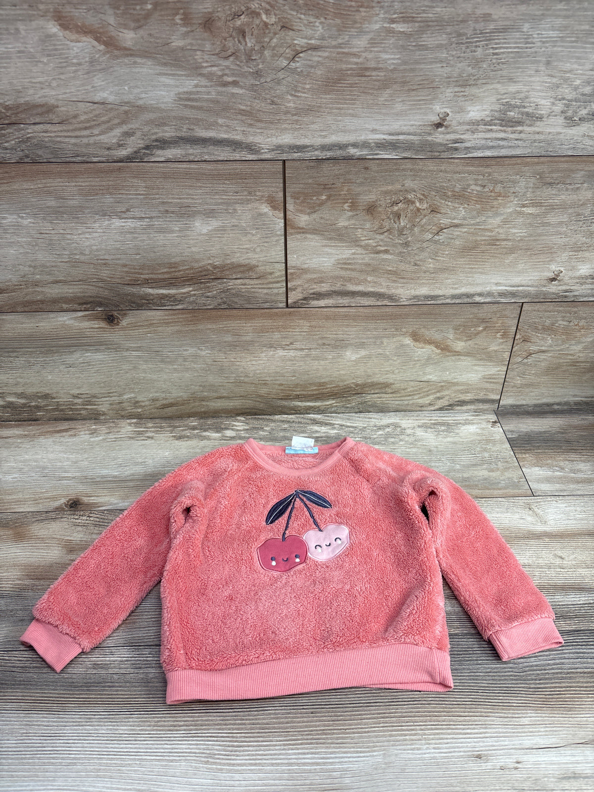 Pekkle Plush Cherry Sweatshirt Red sz 24m