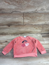 Pekkle Plush Cherry Sweatshirt Red sz 24m
