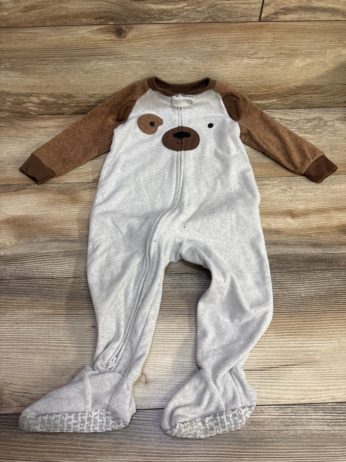 Carter's Puppy Face Blanket Sleeper Brown sz 18m