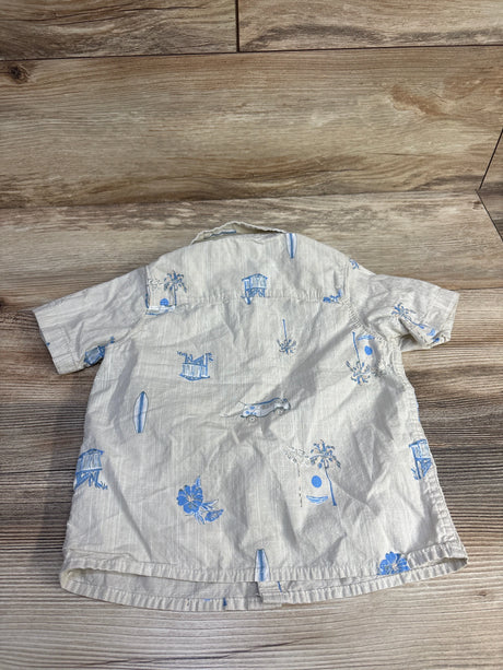 Oshkosh Button Up Shirt Beige sz 24m - Me n Mommy To Be