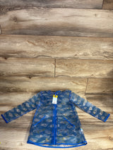 NEW Cat & Jack Cloud Printed Clear Rain Jacket Blue sz 5T