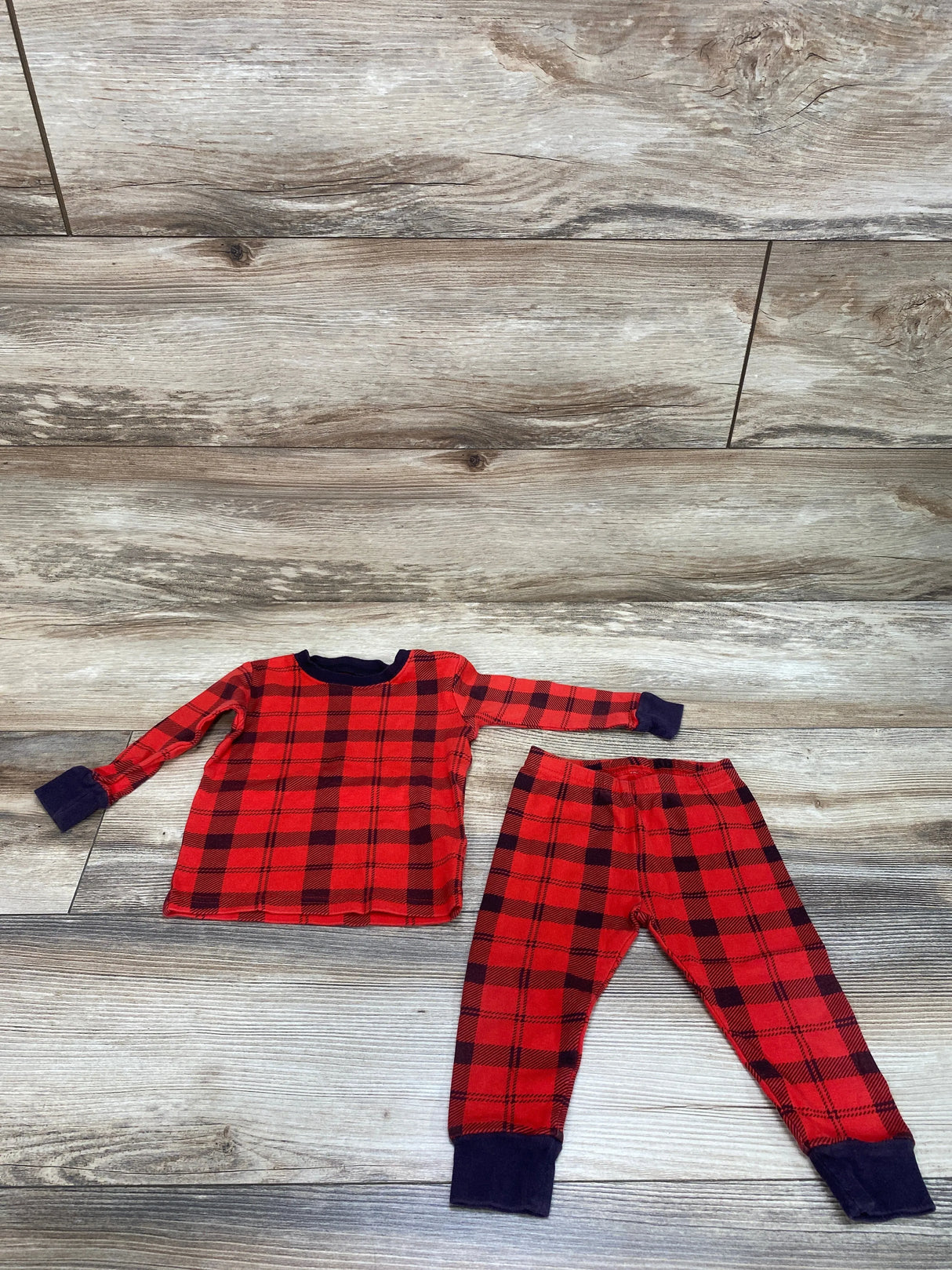 Carter's 2pc Plaid Pajama Set Red sz 12m