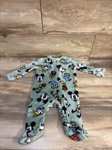 Disney Baby Mickey Mouse Blanket Sleeper Green sz 3-6m