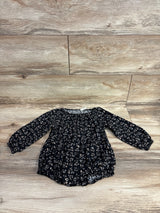 Rylee + Cru Long Sleeve Bubble Romper Dark Floral sz 2-3T
