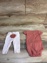 Carter's 2pc Apple Bodysuit & Pants Set Red sz 6m
