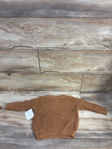 NEW Little Co. Pumpkin Chunky Knit Sweater Brown sz 9m