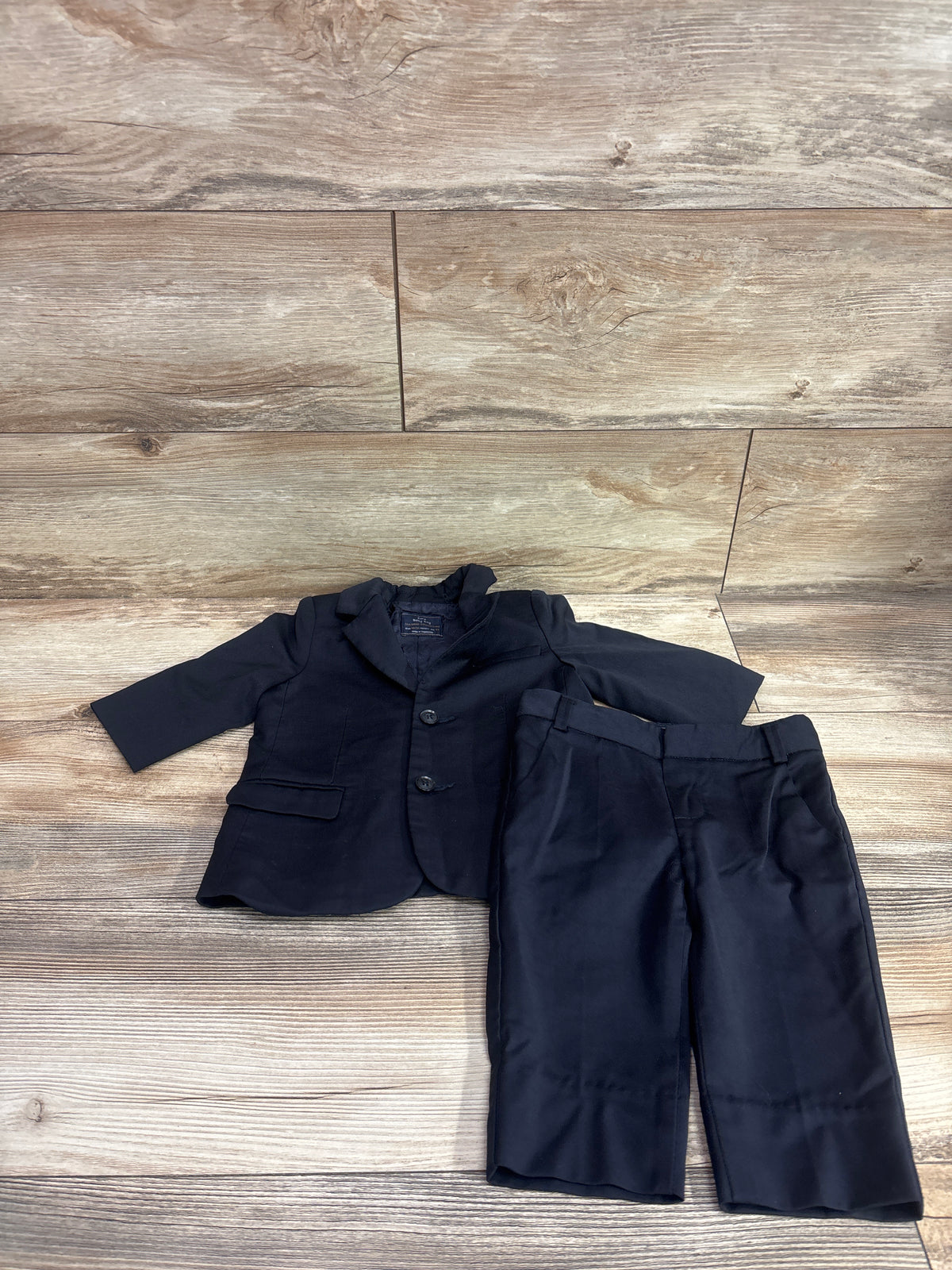 Zara Baby Boys 2pc Suit Blazer & Pants Set Navy sz 18/24m