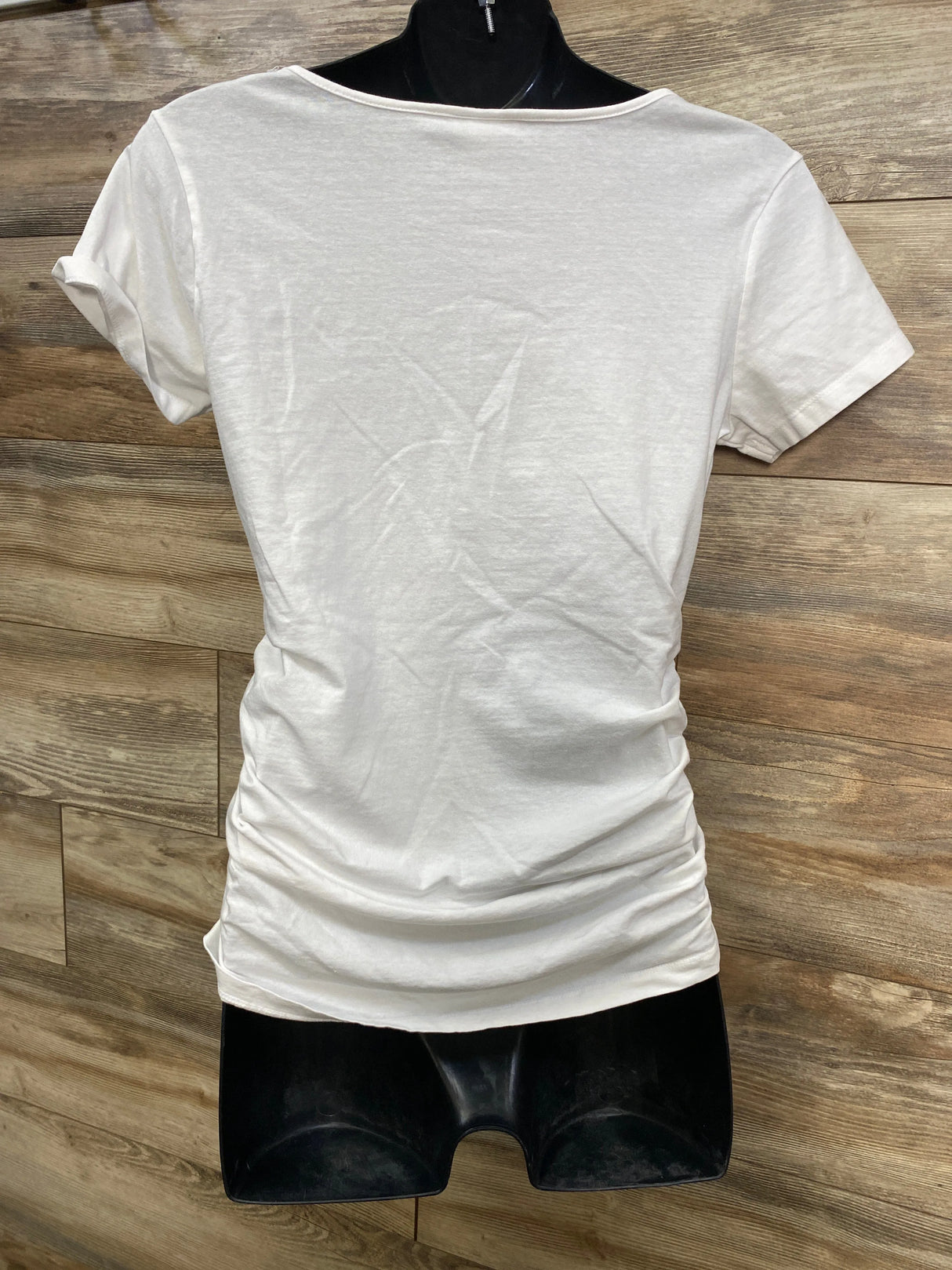 Oh! mamma Ruched Shirt White sz Medium