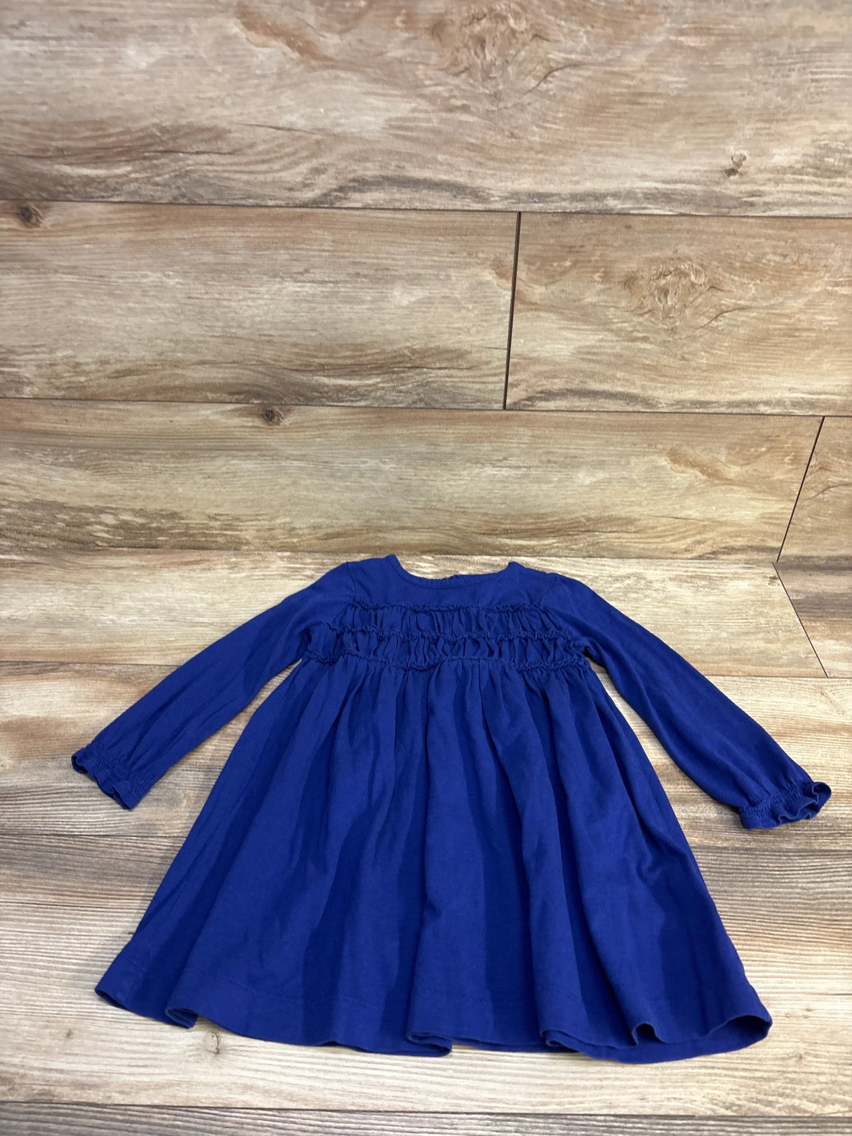 Mini Boden Long Sleeve Smocked Dress Blue sz 2-3T