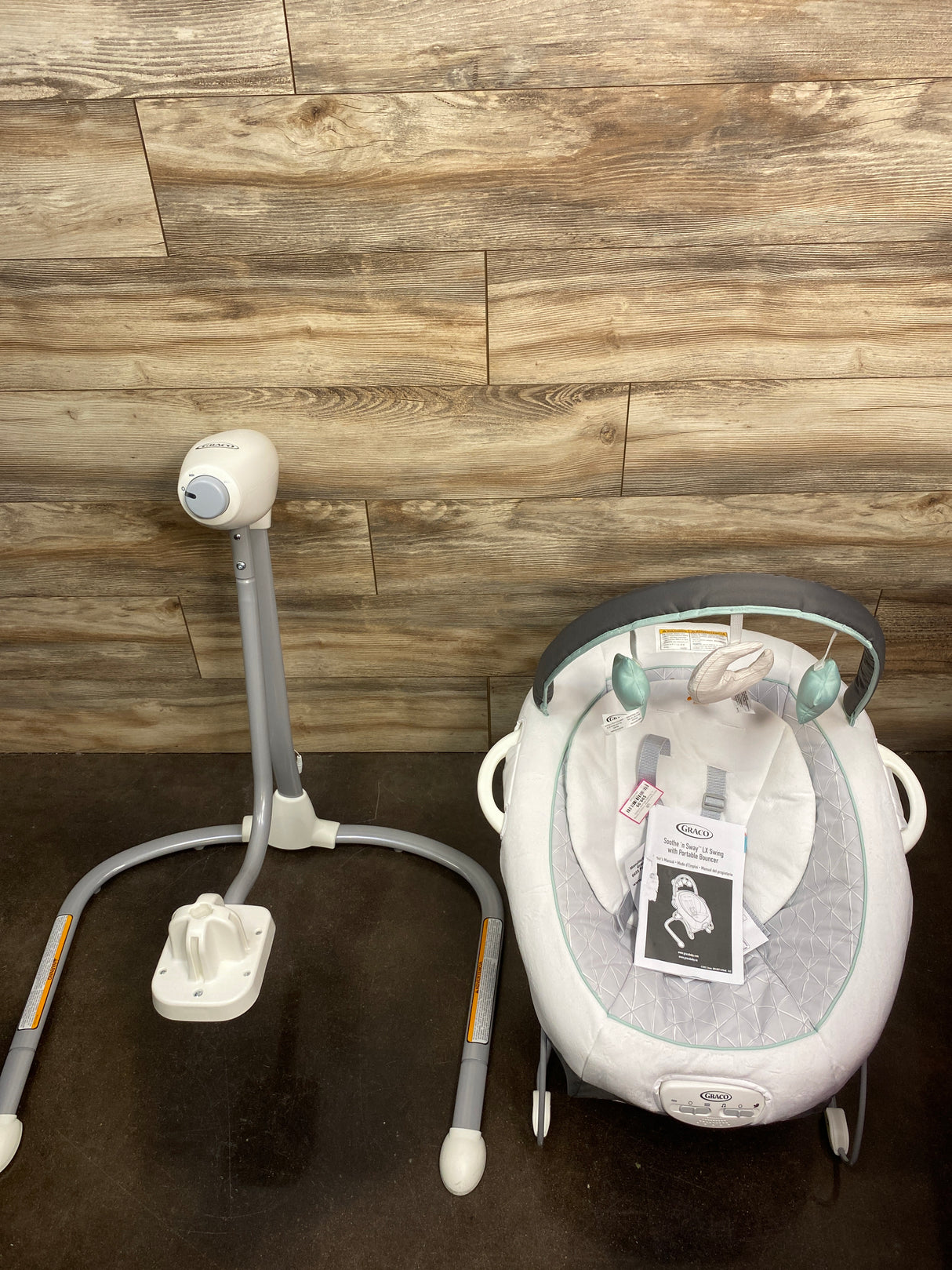 NEW Graco Soothe 'n Sway LX Swing w/ Portable Bouncer in Derby