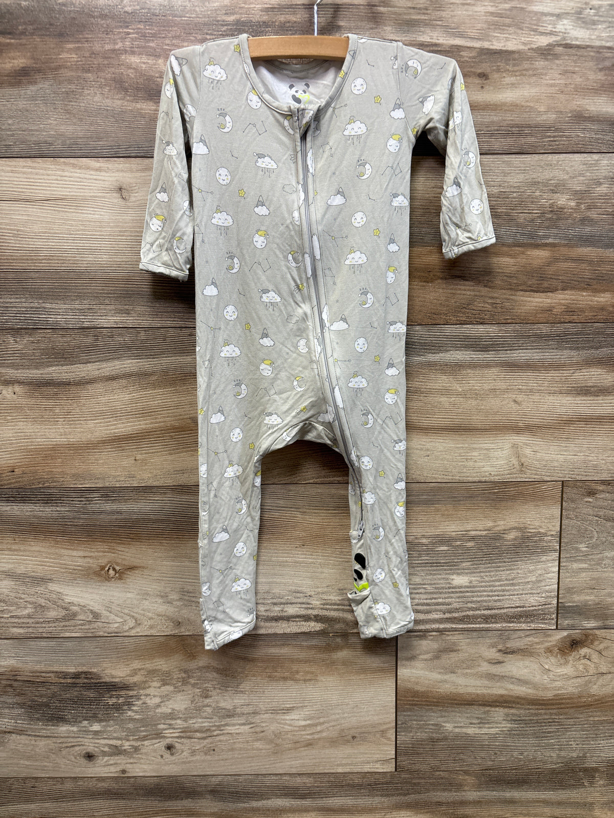 Bellabu Bear Bamboo Convertible Footie Grey sz 12-18m