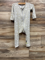 Bellabu Bear Bamboo Convertible Footie Grey sz 12-18m