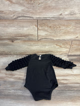 Shein Puff Sleeve Bodysuit Black sz 12-18m