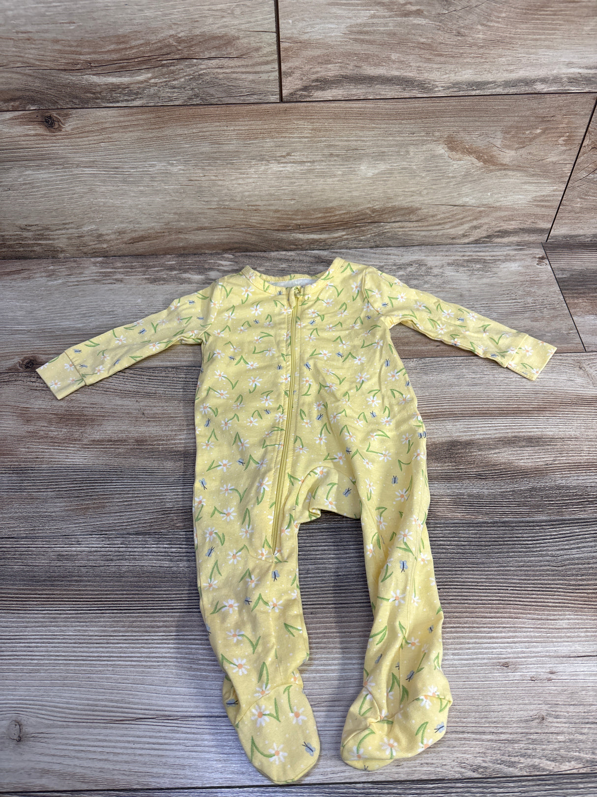 Laughing Llama Floral Sleeper Yellow sz 3m