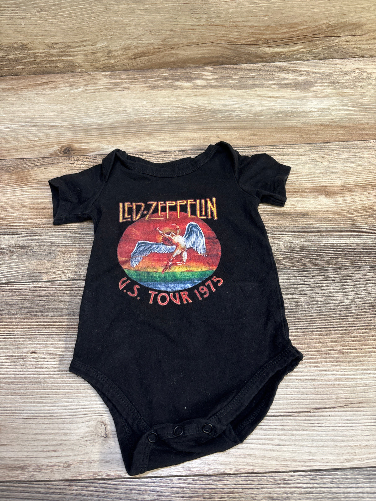 Led Zeppelin U.S. Tour 1975 Bodysuit Black sz 6m
