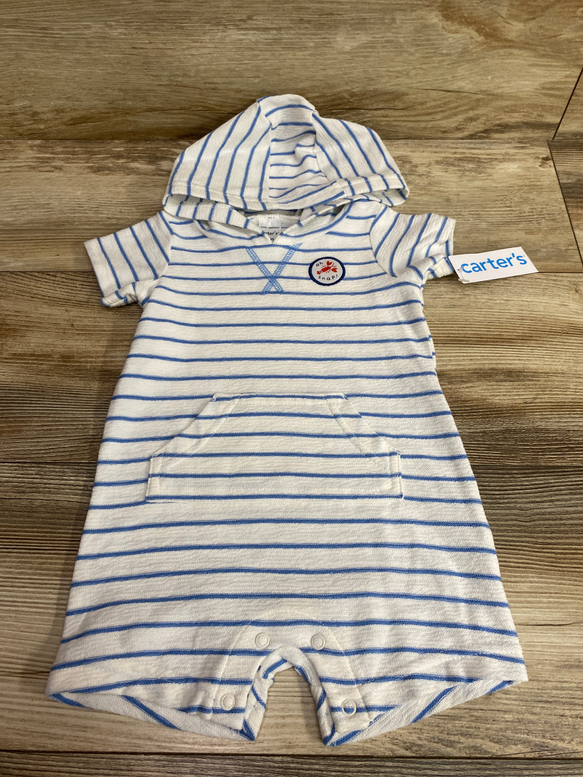 NEW Carter's Hooded Shortie Romper White sz 9m