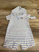 NEW Carter's Hooded Shortie Romper White sz 9m