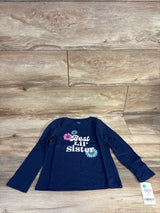 NEW Carter's Best Lil Sister Shirt Navy sz 5T