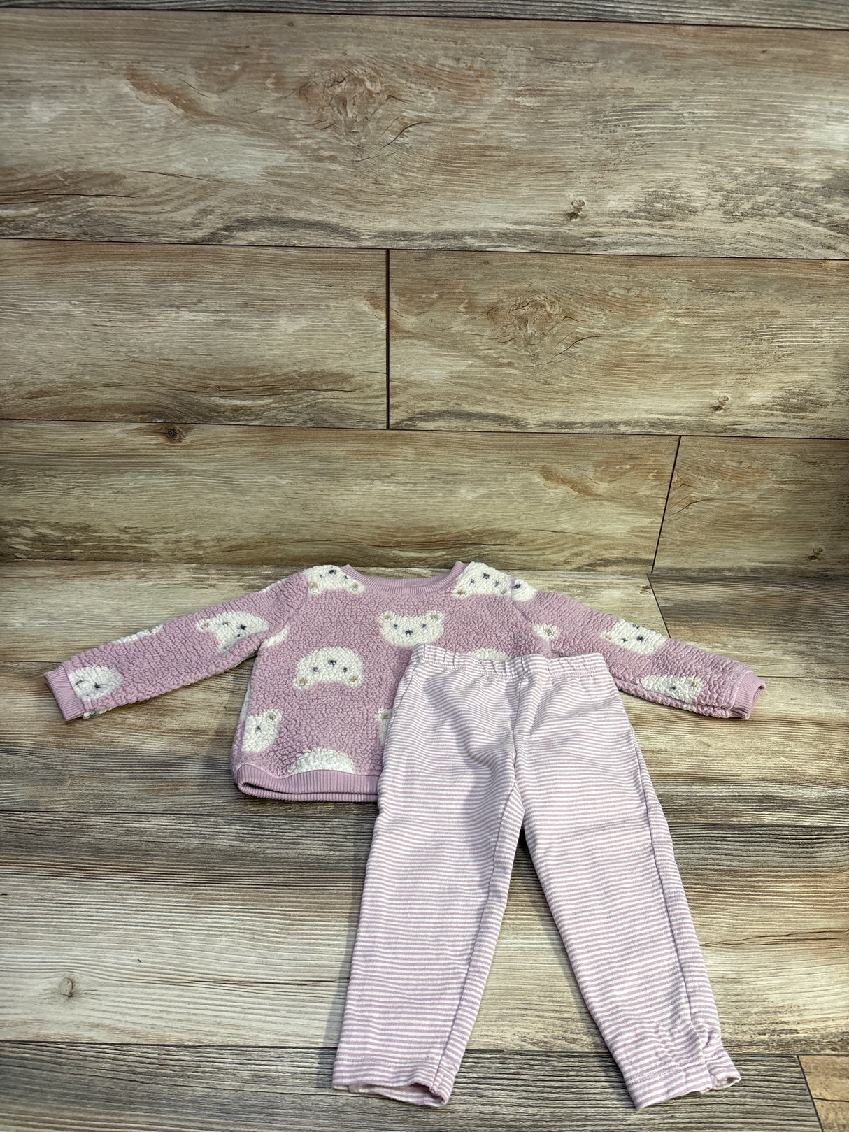 Carter's 2pc Sherpa Sweatshirt & Pants Set Pink sz 18m