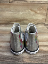 Converse Chuck Taylor All Star Easy-On  Prism High Top Glitter Sneakers Grey sz 9c