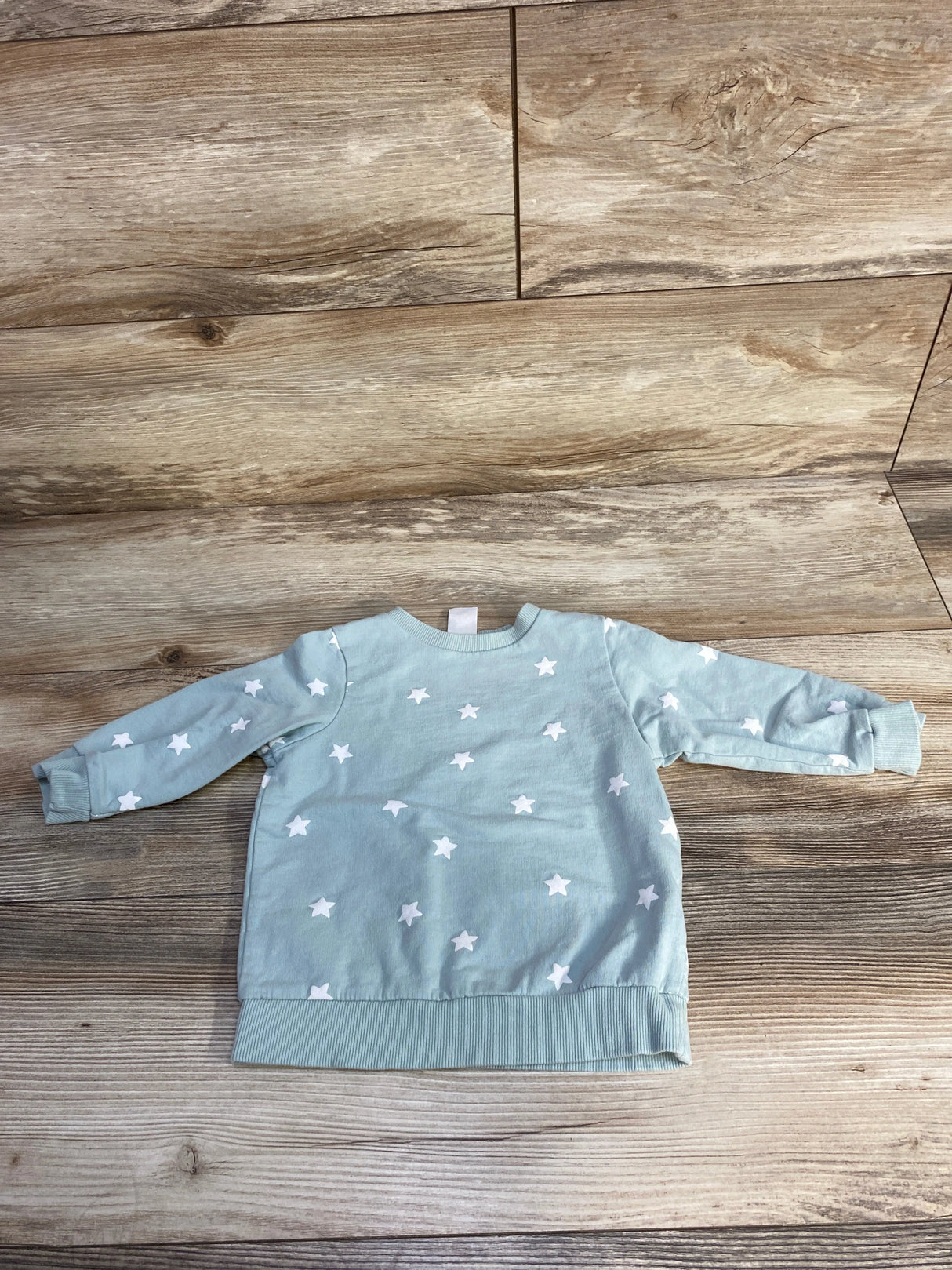 H&M Star Print Pull Over Sweater Teal sz 12m