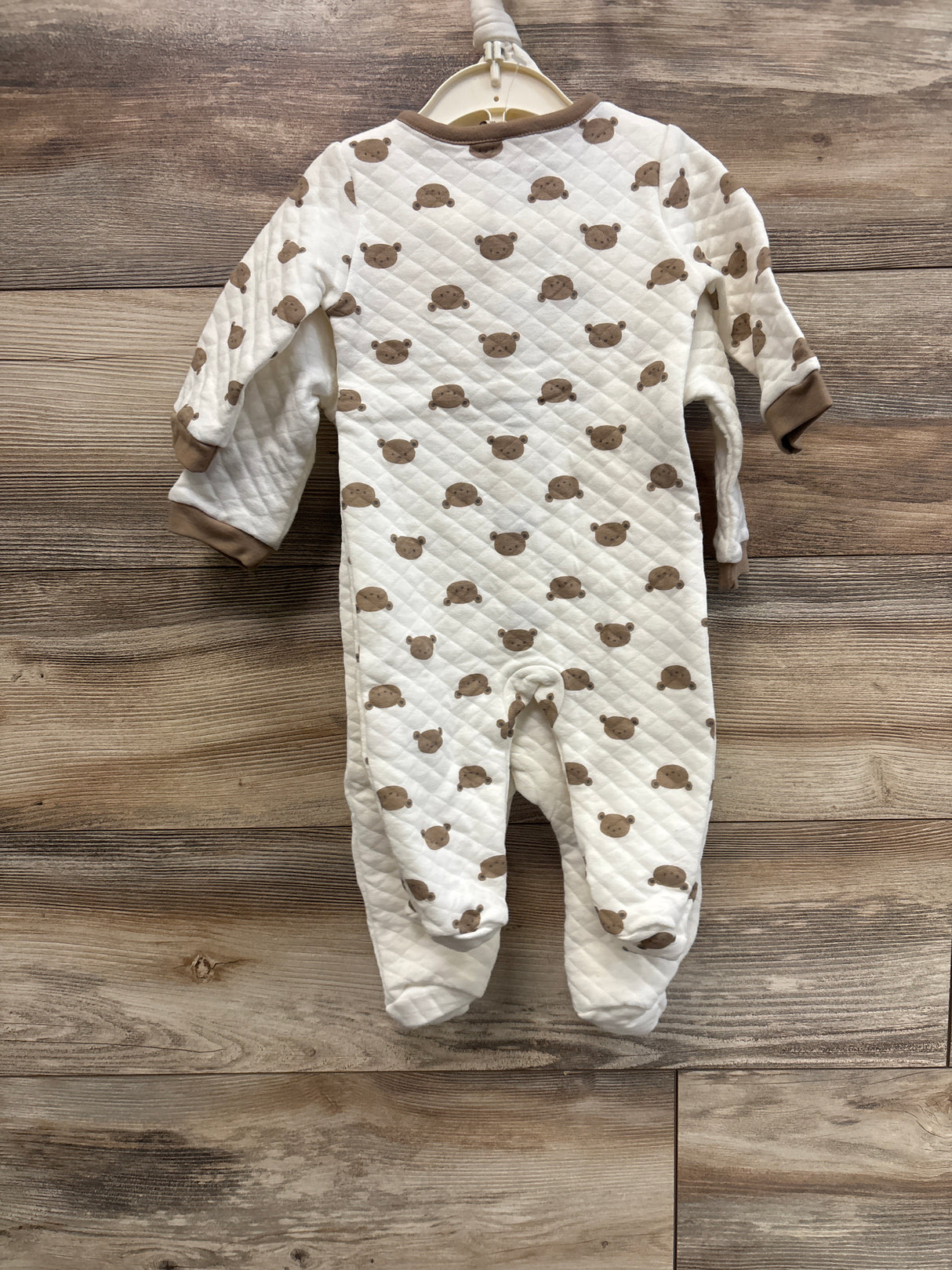 NEW Chick Pea 3pc Quilted Sleepers & Hat Set White sz 3-6m