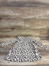 Jumping Beans Velour Ribbed Leopard Dress Ivory sz 3T