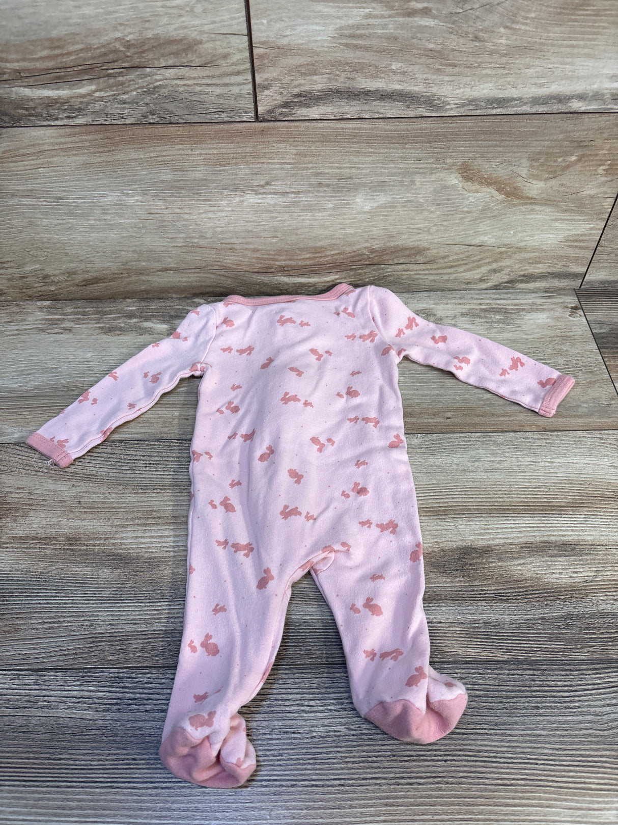 The Peanutshell Bunny Print Sleeper Pink sz 3m