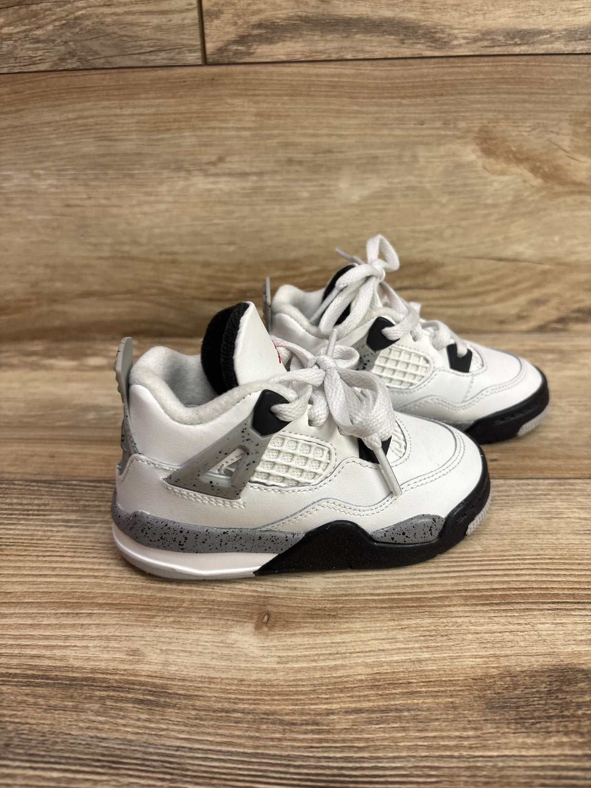 Air Jordan 4 Retro OG TD 'White Cement' Sneakers sz 7c