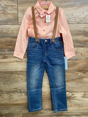 NEW Cat & Jack 4pc Suspender Set Pink sz 4T - Me n Mommy To Be