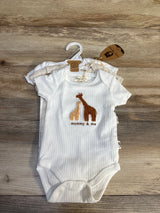 Rabbit + Bear Organic 3pk Bodysuit Set White sz 3-6m